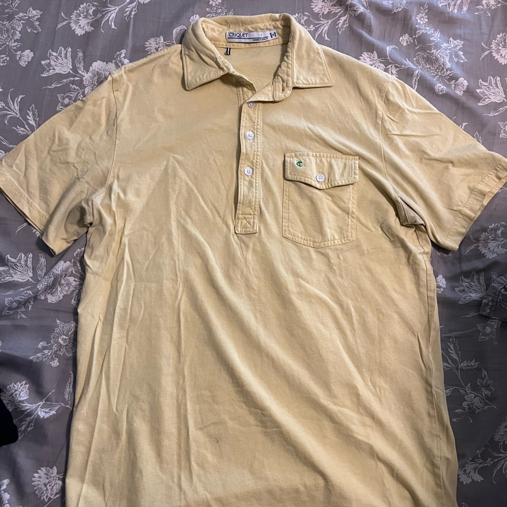 Criquet Short-Sleeve Polo in Pale Yellow